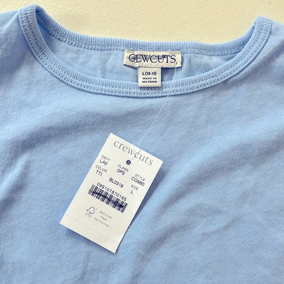 NWT J Crew Crewcuts Girls' everyday T-shirt in vintage jersey Size L (10-11) - Picture 5 of 6